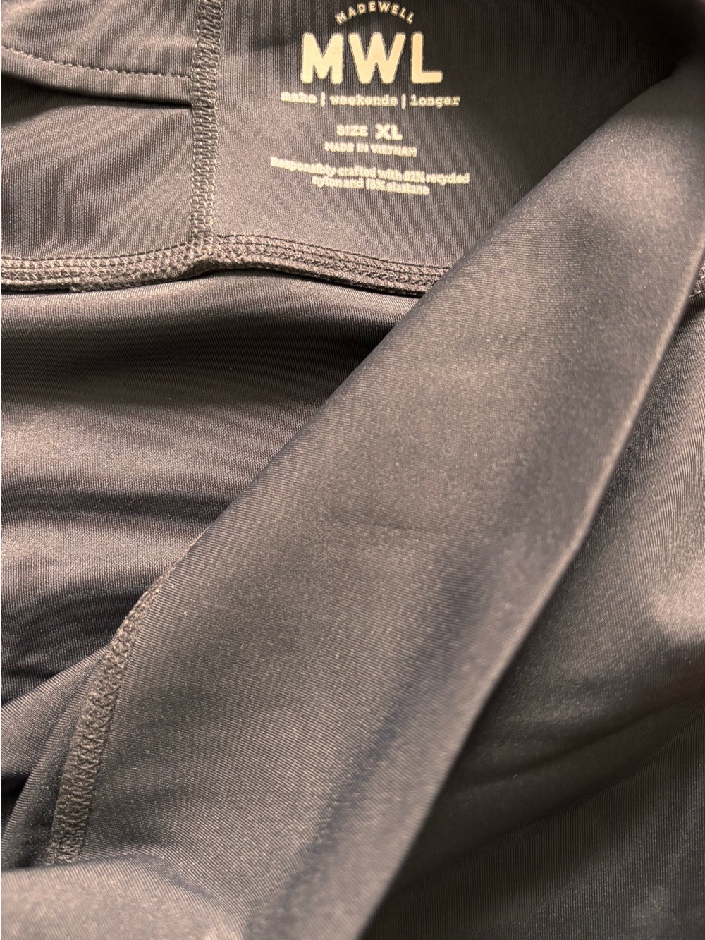 Madewell MWL High-Rise Performance Leggings Black | Size XL